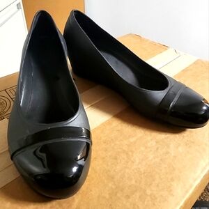 Crocs Black Wedge Pumps